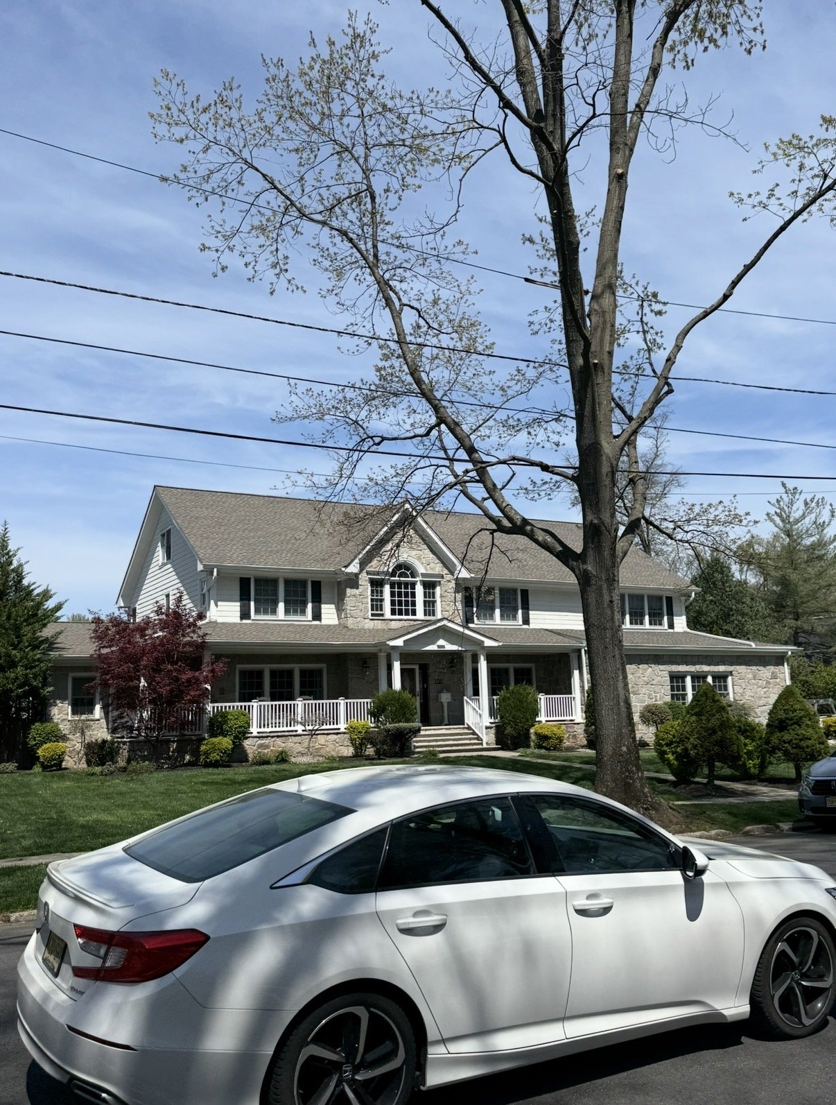Large colonial after re-roof