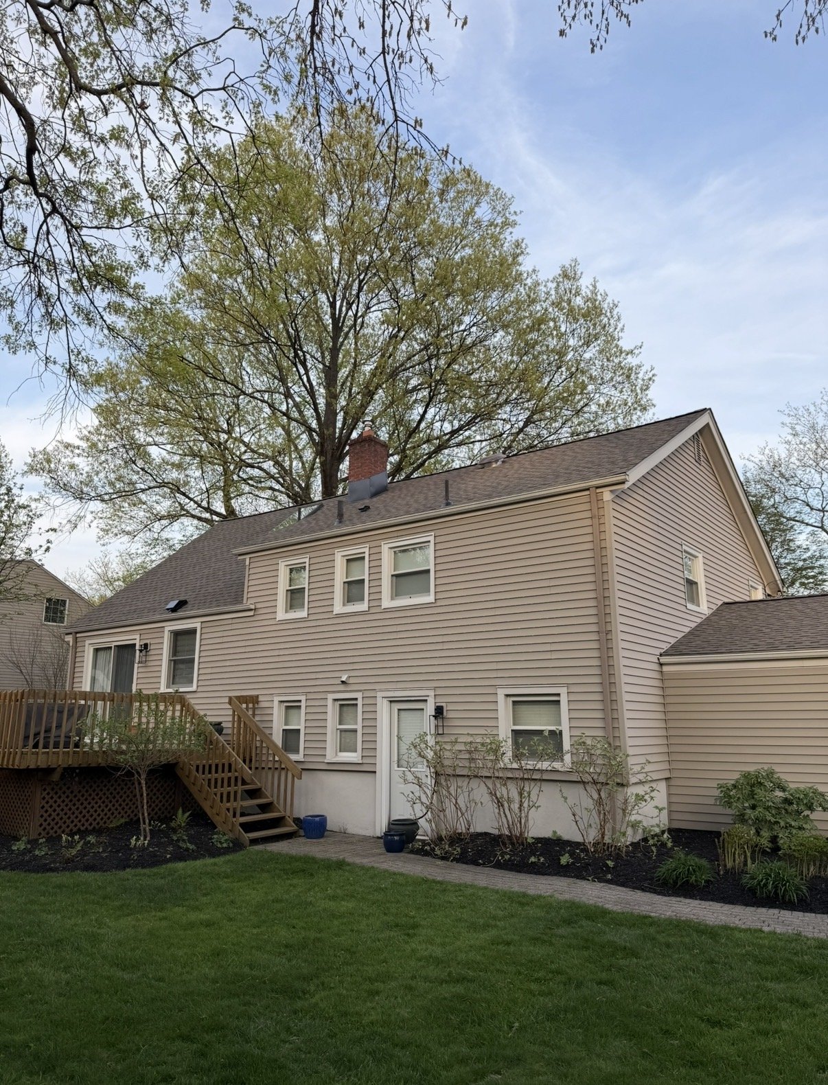 Back of colonial home