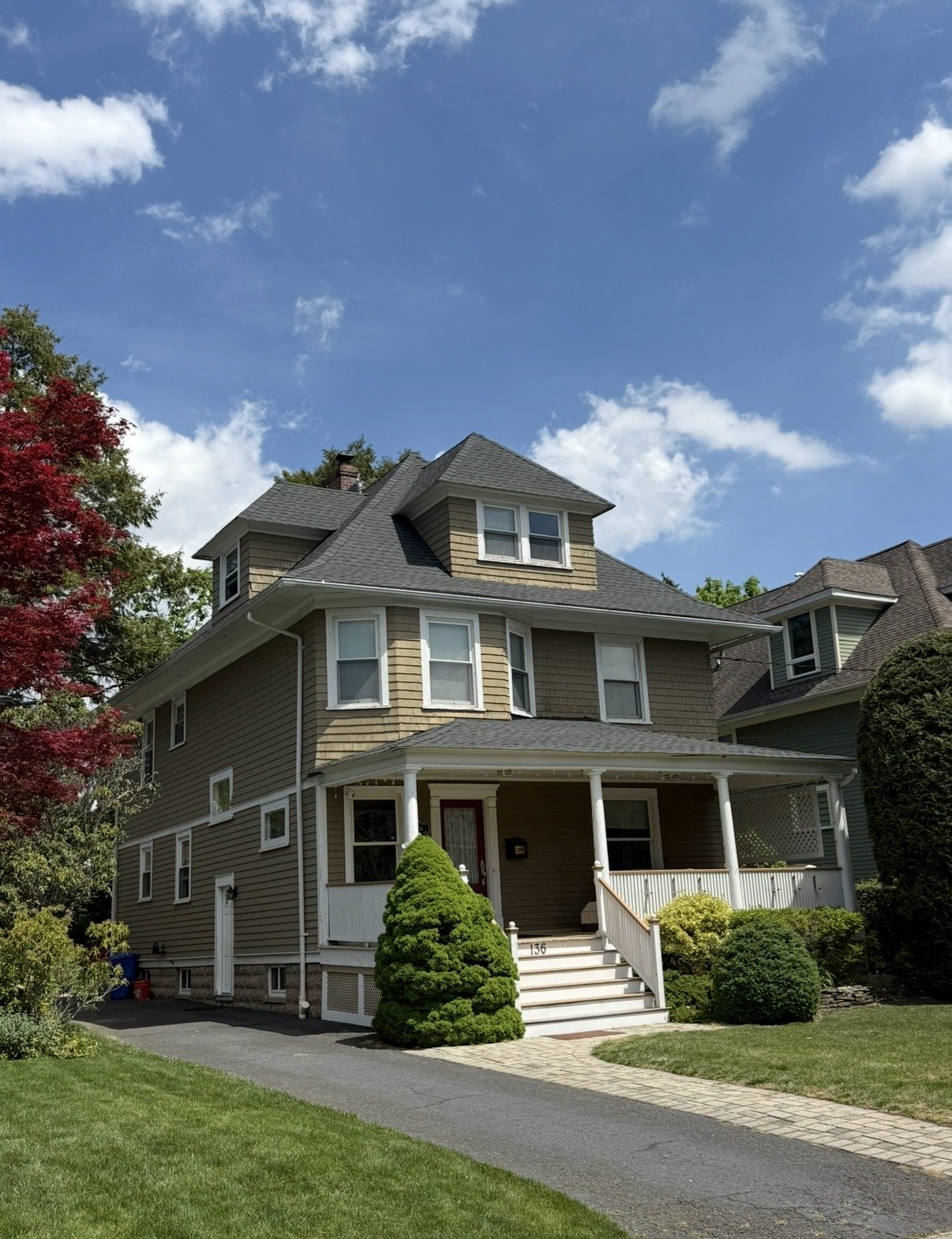 Victorian home with new roof installation